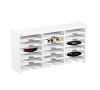TNTGMG Support de rangement pour tampons encreurs, 18 fentes en plastique, 33 x 8,3 x 17,6 cm, étagère de peinture diamant blanche, organisateur de recharge d'encre pour le bureau