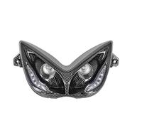 TNTTU Double Optique 2 Lampes Halogène et LED Eyelight Adaptateur Nitro/Aerox, Imit Carbone/Blanc