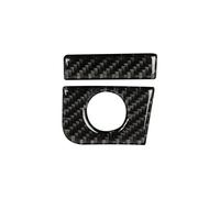 TNTVLMVUZ Garniture Intérieure Décoration pour pour Mustang GT 2015 - 2021 Autocollants Garniture Couvercle Panneau Commutateur Boîte Rangement Copilote Voiture Fiber Carbone Décoratifs(Black(RHD))