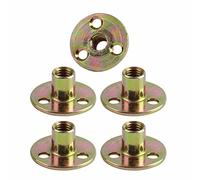 , Tnut, Plaque M10, Bride Filetée M10, écrous Aveugles M6, Fixations de Barre Filetée, 5 Pièces T écrou Bride 3 Trous en Fer galvanisé Fixation de Meubles Té Rond Base Nutm8 (M10)