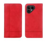 Tnviud Coque Cas pour Fairphone 6 5G 6.31 inch Cas Magnétique Téléphone Couverture Protecteur Cover Case Support (Rouge)