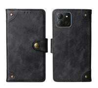 Tnviud Cuir Housse Téléphone Case pour Aligator S6600 Duo 6.6" Coque Étui Cas Couverture Protecteur Cover Portefeuille Antichoc Cover Case (Noir)