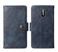 Tnviud Cuir Housse Téléphone Case pour Brondi Amico Home Nero 1.77" Coque Étui Cas Couverture Protecteur Cover Portefeuille Antichoc Cover Case (Bleu)