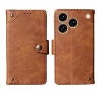 Tnviud Cuir Housse Téléphone Case pour CUBOT A50 6.58" Coque Étui Cas Couverture Protecteur Cover Portefeuille Antichoc Cover Case (Brun)