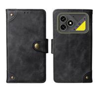 Tnviud Cuir Housse Téléphone Case pour Cubot Kingkong Dura 6.88" Coque Étui Cas Couverture Protecteur Cover Portefeuille Antichoc Cover Case (Noir)