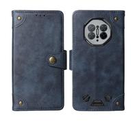 Tnviud Cuir Housse Téléphone Case pour Doogee S300 Pro 5G 6.78" Coque Étui Cas Couverture Protecteur Cover Portefeuille Antichoc Cover Case (Bleu)