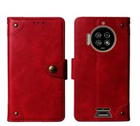 Tnviud Cuir Housse Téléphone Case pour Energizer Hard Case P28K 6.78" Coque Étui Cas Couverture Protecteur Cover Portefeuille Antichoc Cover Case (Rouge)