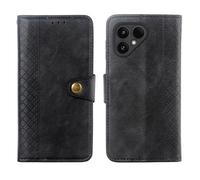 Tnviud Cuir Housse Téléphone Case pour Fairphone 6 5G 6.31 inch Premium Étui Cas Couverture Protecteur Cover Portefeuille Support à Rabat (Noir)