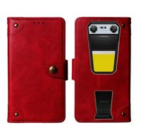 Tnviud Cuir Housse Téléphone Case pour FOSSiBOT F106 Plus 4G LTE 6.75" Coque Étui Cas Couverture Protecteur Cover Portefeuille Antichoc Cover Case (Rouge)