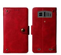 Tnviud Cuir Housse Téléphone Case pour Hammer H Rock LTE 2.4" Coque Étui Cas Couverture Protecteur Cover Portefeuille Antichoc Cover Case (Rouge)