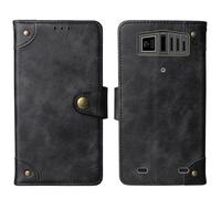 Tnviud Cuir Housse Téléphone Case pour Hammer H Rock LTE 2.4" Coque Étui Cas Couverture Protecteur Cover Portefeuille Antichoc Cover Case (Noir)