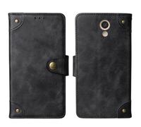 Tnviud Cuir Housse Téléphone Case pour HMD 235 4G 2026 2.8" / Nokia 235 4G 2026 2.8" Coque Étui Cas Couverture Protecteur Cover Portefeuille Antichoc Cover Case (Noir)