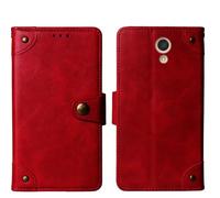 Tnviud Cuir Housse Téléphone Case pour HMD 235 4G 2026 2.8" / Nokia 235 4G 2026 2.8" Coque Étui Cas Couverture Protecteur Cover Portefeuille Antichoc Cover Case (Rouge)