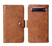 Tnviud Cuir Housse Téléphone Case pour Huawei Pura X View 6.39" Coque Étui Cas Couverture Protecteur Cover Portefeuille Antichoc Cover Case (Brun)