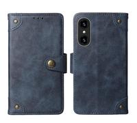 Tnviud Cuir Housse Téléphone Case pour Logicom Comet 6.51" Coque Étui Cas Couverture Protecteur Cover Portefeuille Antichoc Cover Case (Bleu)