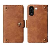 Tnviud Cuir Housse Téléphone Case pour Logicom Orion E1 6.75" Coque Étui Cas Couverture Protecteur Cover Portefeuille Antichoc Cover Case (Brun)