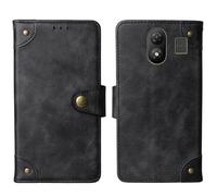 Tnviud Cuir Housse Téléphone Case pour MaxCom Classic MM282 4G 2.8" Coque Étui Cas Couverture Protecteur Cover Portefeuille Antichoc Cover Case (Noir)