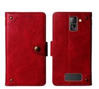 Tnviud Cuir Housse Téléphone Case pour Maxcom Comfort MM730 2.2" Coque Étui Cas Couverture Protecteur Cover Portefeuille Antichoc Cover Case (Rouge)