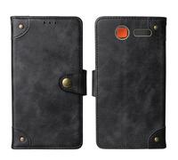 Tnviud Cuir Housse Téléphone Case pour Maxcom MM 462BB 1.8" Coque Étui Cas Couverture Protecteur Cover Portefeuille Antichoc Cover Case (Noir)