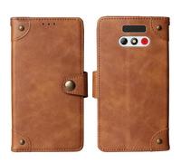 Tnviud Cuir Housse Téléphone Case pour MaxCom MM201 2" Coque Étui Cas Couverture Protecteur Cover Portefeuille Antichoc Cover Case (Brun)