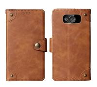 Tnviud Cuir Housse Téléphone Case pour Maxcom MM720 2.2" Coque Étui Cas Couverture Protecteur Cover Portefeuille Antichoc Cover Case (Brun)