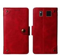 Tnviud Cuir Housse Téléphone Case pour MaxCom MM928 4G 2.8" Coque Étui Cas Couverture Protecteur Cover Portefeuille Antichoc Cover Case (Rouge)
