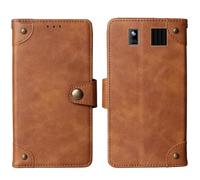 Tnviud Cuir Housse Téléphone Case pour MaxCom MM928 4G 2.8" Coque Étui Cas Couverture Protecteur Cover Portefeuille Antichoc Cover Case (Brun)