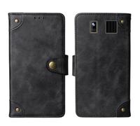 Tnviud Cuir Housse Téléphone Case pour MaxCom MM928 4G 2.8" Coque Étui Cas Couverture Protecteur Cover Portefeuille Antichoc Cover Case (Noir)