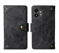 Tnviud Cuir Housse Téléphone Case pour MaxCom MS652 6.5" Coque Étui Cas Couverture Protecteur Cover Portefeuille Antichoc Cover Case (Noir)