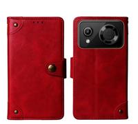 Tnviud Cuir Housse Téléphone Case pour MaxCom MS653 4G 6.5" Coque Étui Cas Couverture Protecteur Cover Portefeuille Antichoc Cover Case (Rouge)