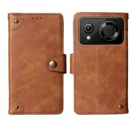 Tnviud Cuir Housse Téléphone Case pour MaxCom MS653 4G 6.5" Coque Étui Cas Couverture Protecteur Cover Portefeuille Antichoc Cover Case (Brun)