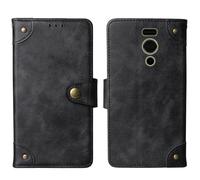 Tnviud Cuir Housse Téléphone Case pour Olympia Joy II 2.4" Coque Étui Cas Couverture Protecteur Cover Portefeuille Antichoc Cover Case (Noir)