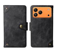 Tnviud Cuir Housse Téléphone Case pour Oscal Flat 3C Mini 5" Coque Étui Cas Couverture Protecteur Cover Portefeuille Antichoc Cover Case (Noir)