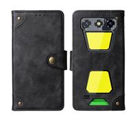 Tnviud Cuir Housse Téléphone Case pour Oukitel G5 / Oukitel G5 S 6" Coque Étui Cas Couverture Protecteur Cover Portefeuille Antichoc Cover Case (Noir)