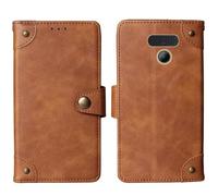Tnviud Cuir Housse Téléphone Case pour Panasonic KX-TF400EXB 2.4" Coque Étui Cas Couverture Protecteur Cover Portefeuille Antichoc Cover Case (Brun)