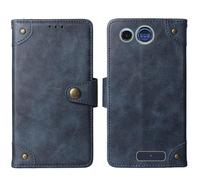 Tnviud Cuir Housse Téléphone Case pour Panasonic KX TU110 1.77" Coque Étui Cas Couverture Protecteur Cover Portefeuille Antichoc Cover Case (Bleu)