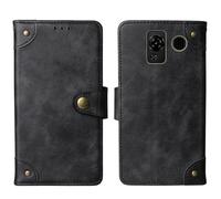 Tnviud Cuir Housse Téléphone Case pour SPC Talk 2 / Talk 2 GO 1.77" Coque Étui Cas Couverture Protecteur Cover Portefeuille Antichoc Cover Case (Noir)