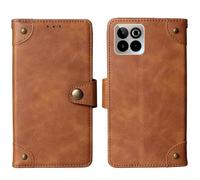 Tnviud Cuir Housse Téléphone Case pour SPC Zeus 2 Elite 6.7" Coque Étui Cas Couverture Protecteur Cover Portefeuille Antichoc Cover Case (Brun)