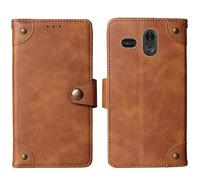 Tnviud Cuir Housse Téléphone Case pour Trevi Max 24 Nero 2.2" Coque Étui Cas Couverture Protecteur Cover Portefeuille Antichoc Cover Case (Brun)