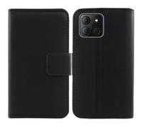 Tnviud Flip Folio Veritable Cuir Housse Coque Etui pour Aligator S6600 Duo 6.6" Premium Cover Case Couverture Protecteur Genuine Leather (Noir)