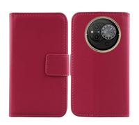 Tnviud Flip Folio Veritable Cuir Housse Coque Etui pour Condor 80 Pro 6.78" Premium Cover Case Couverture Protecteur Genuine Leather (Rose)