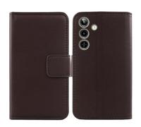 Tnviud Flip Folio Veritable Cuir Housse Coque Etui pour Dcode Cygnal X 6.6" Premium Cover Case Couverture Protecteur Genuine Leather (Marron foncé)