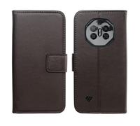 Tnviud Flip Folio Veritable Cuir Housse Coque Etui pour DOOGEE Fire 3 Pro/Fire 3 Ultra 5.5" Premium Cover Case Couverture Protecteur Genuine Leather (Marron foncé)