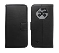 Tnviud Flip Folio Veritable Cuir Housse Coque Etui pour DOOGEE Fire 3 Pro/Fire 3 Ultra 5.5" Premium Cover Case Couverture Protecteur Genuine Leather (Noir)