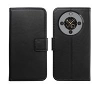 Tnviud Flip Folio Veritable Cuir Housse Coque Etui pour FOSSiBOT S3 / S3 Pro / D06 6.67" Premium Cover Case Couverture Protecteur Genuine Leather (Noir)