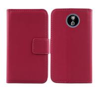 Tnviud Flip Folio Veritable Cuir Housse Coque Etui pour HMD 210 4G 2.4" / Nokia 210 4G 2.4" Premium Cover Case Couverture Protecteur Genuine Leather (Rose)