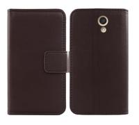 Tnviud Flip Folio Veritable Cuir Housse Coque Etui pour HMD 235 4G 2026 2.8" / Nokia 235 4G 2026 2.8" Premium Cover Case Couverture Protecteur Genuine Leather (Marron foncé)