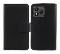 Tnviud Flip Folio Veritable Cuir Housse Coque Etui pour Invens Note TK01 6.52" Premium Cover Case Couverture Protecteur Genuine Leather (Noir)