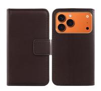 Tnviud Flip Folio Veritable Cuir Housse Coque Etui pour KenXinDa KXD A17 Plus 6.6" Premium Cover Case Couverture Protecteur Genuine Leather (Marron foncé)