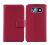 Tnviud Flip Folio Veritable Cuir Housse Coque Etui pour Nokia 110 Power 2" Premium Cover Case Couverture Protecteur Genuine Leather (Rose)